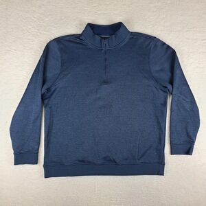 Under Armour Sweater Mens 2XL XXL Navy Blue Loose Coldgear Performance Tech Golf